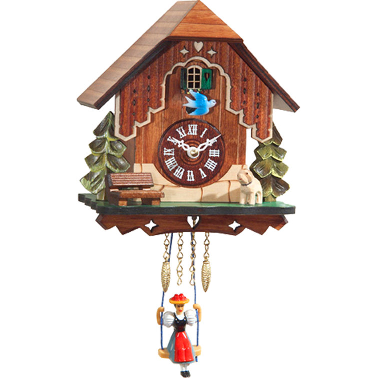 Loon Peak® Battery Operated Rectangular Wall Clock with Music and